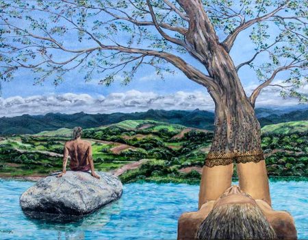 CONTEMPLANDO E INTRODUCIÉNDOSE EN LA NATURALEZA 65,5x81x2 (1,7 kg)