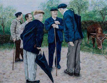 CONVERSACIÓN NA FEIRA (50x65 cm.)