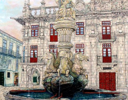 PRAZA DAS PRATERIAS, SANTIAGO (65x81 cm.)