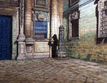 LA SOMBRA DEL PEREGRINO (53x74 cm.)