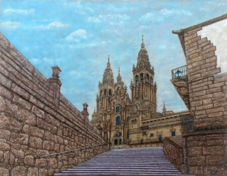 CATEDRAL DE SANTIAGO, PAZO DE RAXOI (81x65 cm.)