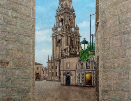 TORRE DEL RELOJ Y PUERTA SANTA (81x65 cm.)